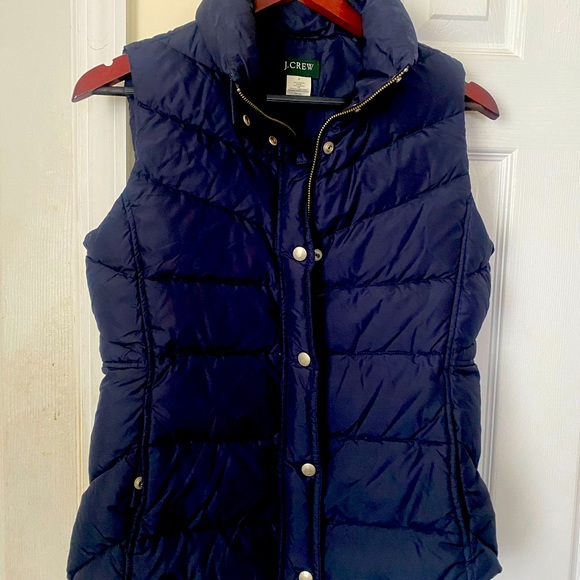 J. Crew Jackets & Blazers - J Crew Navy blue puffer vest Sz S